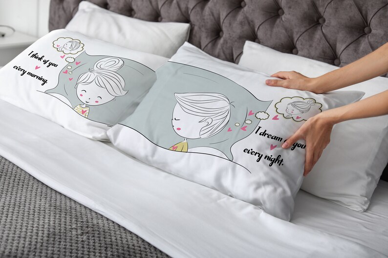 Pillowcase with sayings quotes gift for couples husband Etsy