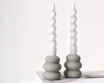 Concrete Candlestick Holder | Minimal Candle Holder | Wedding Table Decoration | Modern Scandi Design Holders