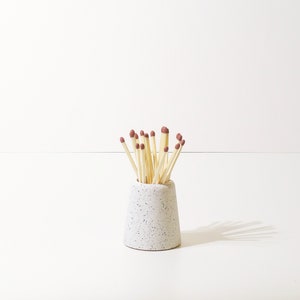 Concrete Matchstick Holder For Long Matches Toothpick Holder Terrazzo