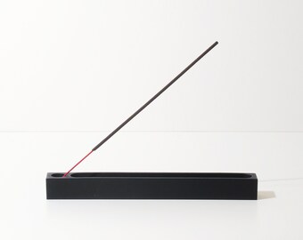 Black Concrete Incense Holder | Minimalist Incense Burner | Scandinavian Style Incense Stick Holder