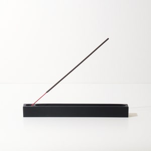 Black Concrete Incense Holder | Minimalist Incense Burner | Scandinavian Style Incense Stick Holder