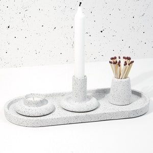 Concrete Matchstick Holder For Long Matches Toothpick Holder image 7