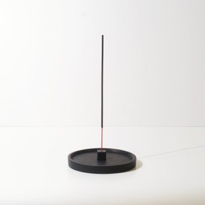 Round Concrete Incense Holder with Cube Minimal Style Incense Burner Concrete Incense Stick Holder Gift Homeware Black