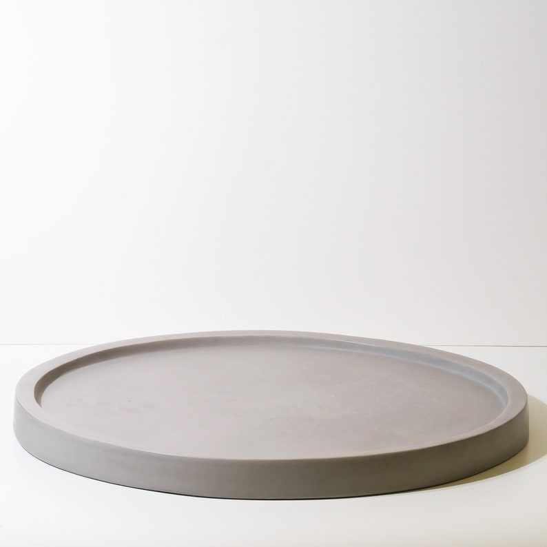 Extra Large Concrete Tray Round Coffee Table Tray Scandi Etsy