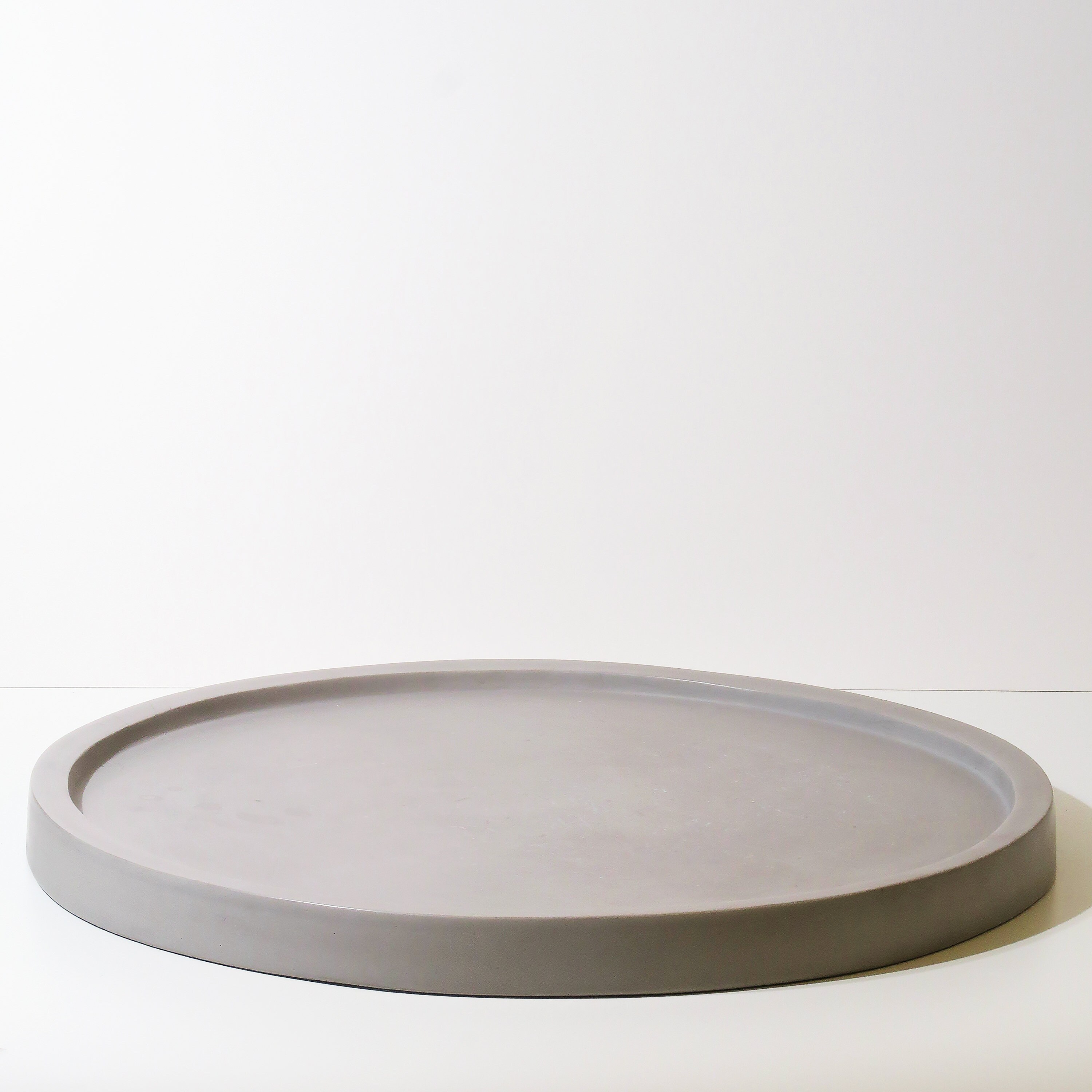 Extra Large Concrete Tray Round Coffee Table Tray Scandi | Etsy