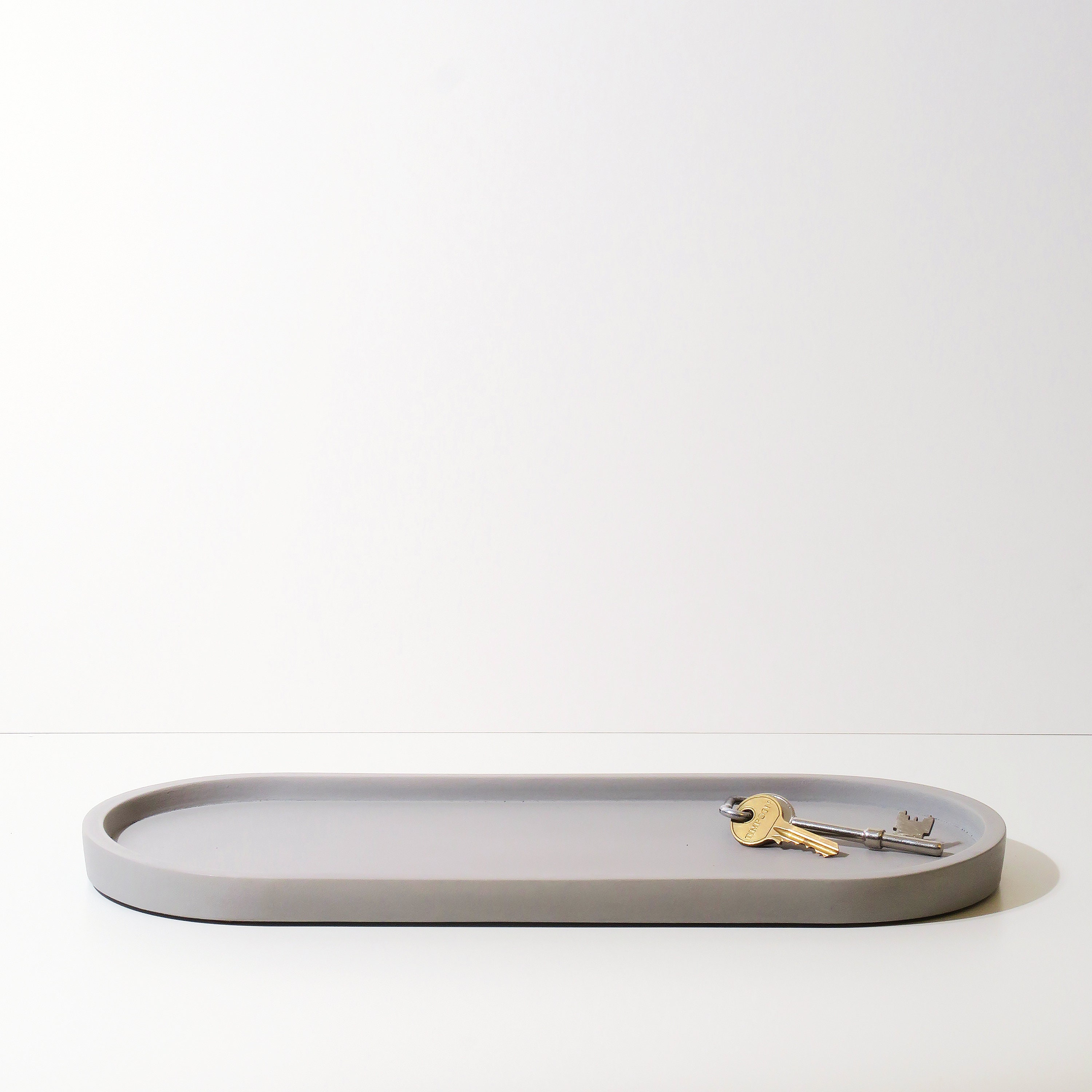 Large Concrete Oval Decorative Tray Modern Minimal Trinket Etsy UK