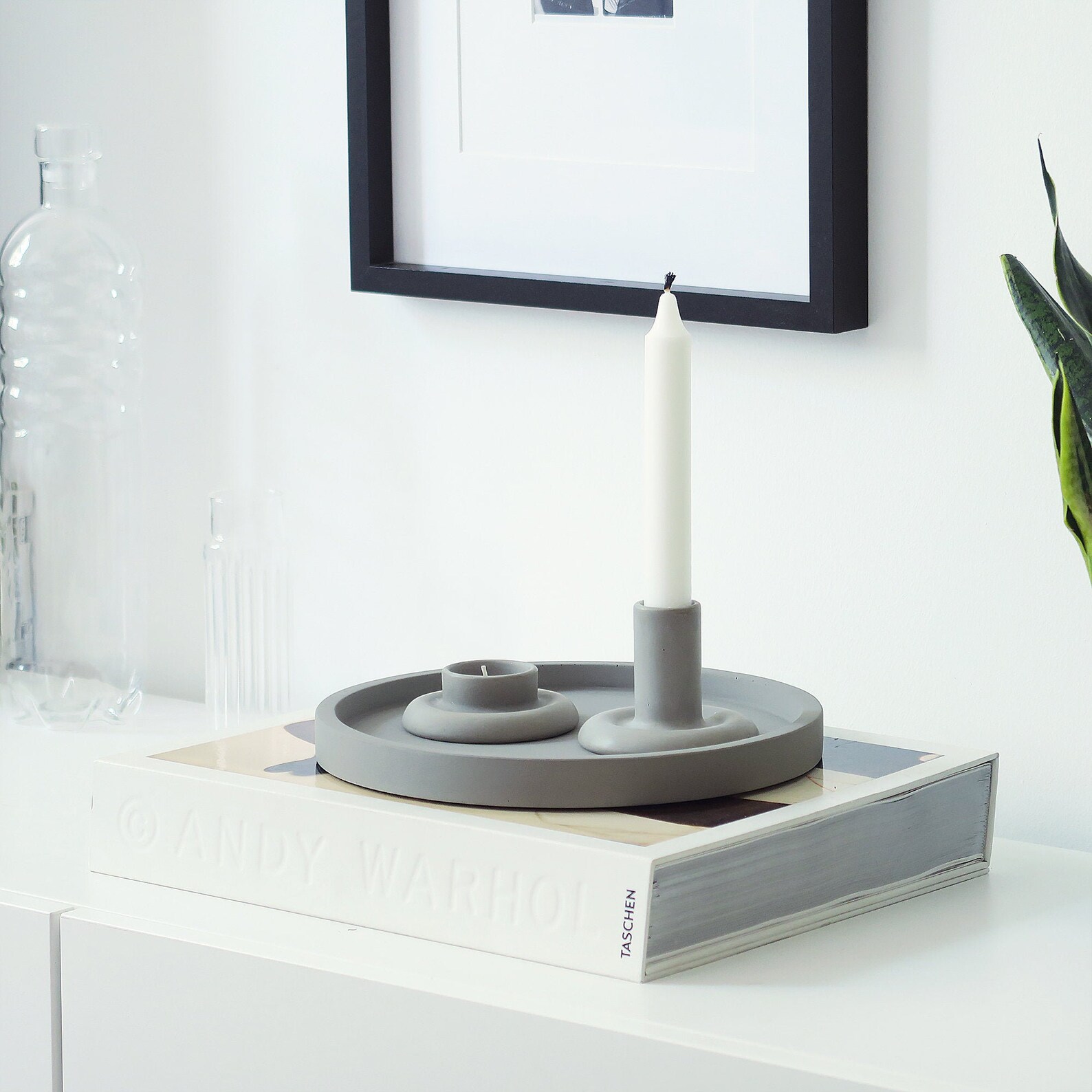 Großes BetonTablett Kreis Deko Tablett Moderne Runde | Etsy