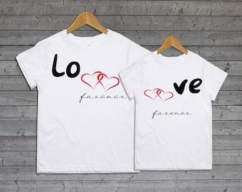 Camisas LOVE, Camisas de pareja, Regalo de aniversario, Camisas a juego, Regalo de San Valentín, Regalo de boda, Camisas de él y de ella