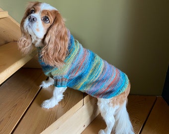 Dog Sweater Hand Knit Pet Sweater Small Dog Jacket Small Dog Sweater please confirm measurements upon purchase and colour