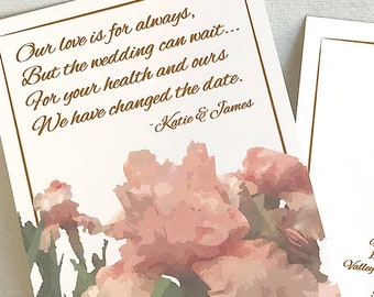 Floral Change the Date Cards, Save the Date Cards, Wedding Cards, Wedding Announcements, Wedding Invitations