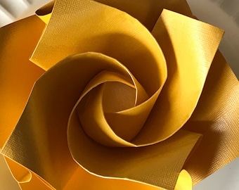 Duży, Karton, Papier, Origami, Róża, Kwiat, Dekoracja stołu, Element centralny, Dekoracja ścienna