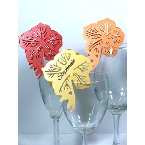 Petunia Place Cards/Stemware Decorations
