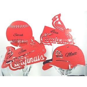 Zestaw różnorodnych kartek baseballowych St. Louis Cardinals/dekoracje kieliszków