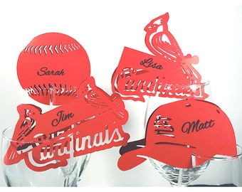 Zestaw różnorodnych kartek baseballowych St. Louis Cardinals/dekoracje kieliszków
