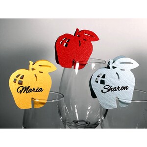 Cartões de lugar da Apple/decorações de taças