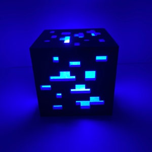 Block game themed Night light Bedroom Decor | Personalised Gamer Gift Idea for Children | Gamer room | Gamer Desk Accessories and Decor