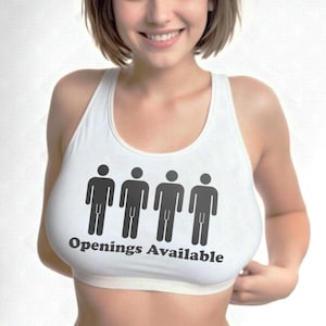 Gangbang Crop Top Hotwife Slutty Shirt Openings Available afbeelding 1
