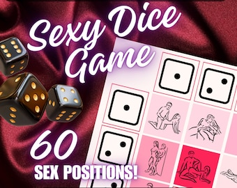 Jeu de dés sexuels à télécharger avec 60 positions pour un cadeau d'anniversaire de lune de miel