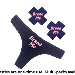 Glitter Breed Me Lingerie Set Breeding Pasties Thong Pajamas Underwear