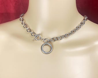 Day Collar Choker Toggle Necklace Luxury Style Stainless Steel Jewelry