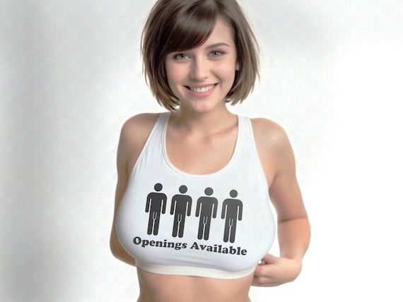 Gangbang Crop Top Hotwife Slutty Shirt Openings Available