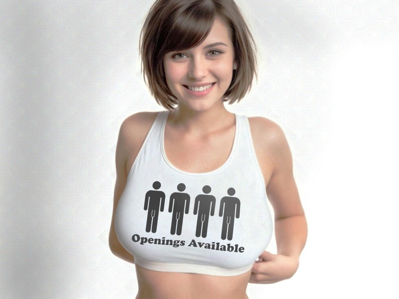 Gangbang Crop Top Hotwife Slutty Shirt Openings Available afbeelding 1