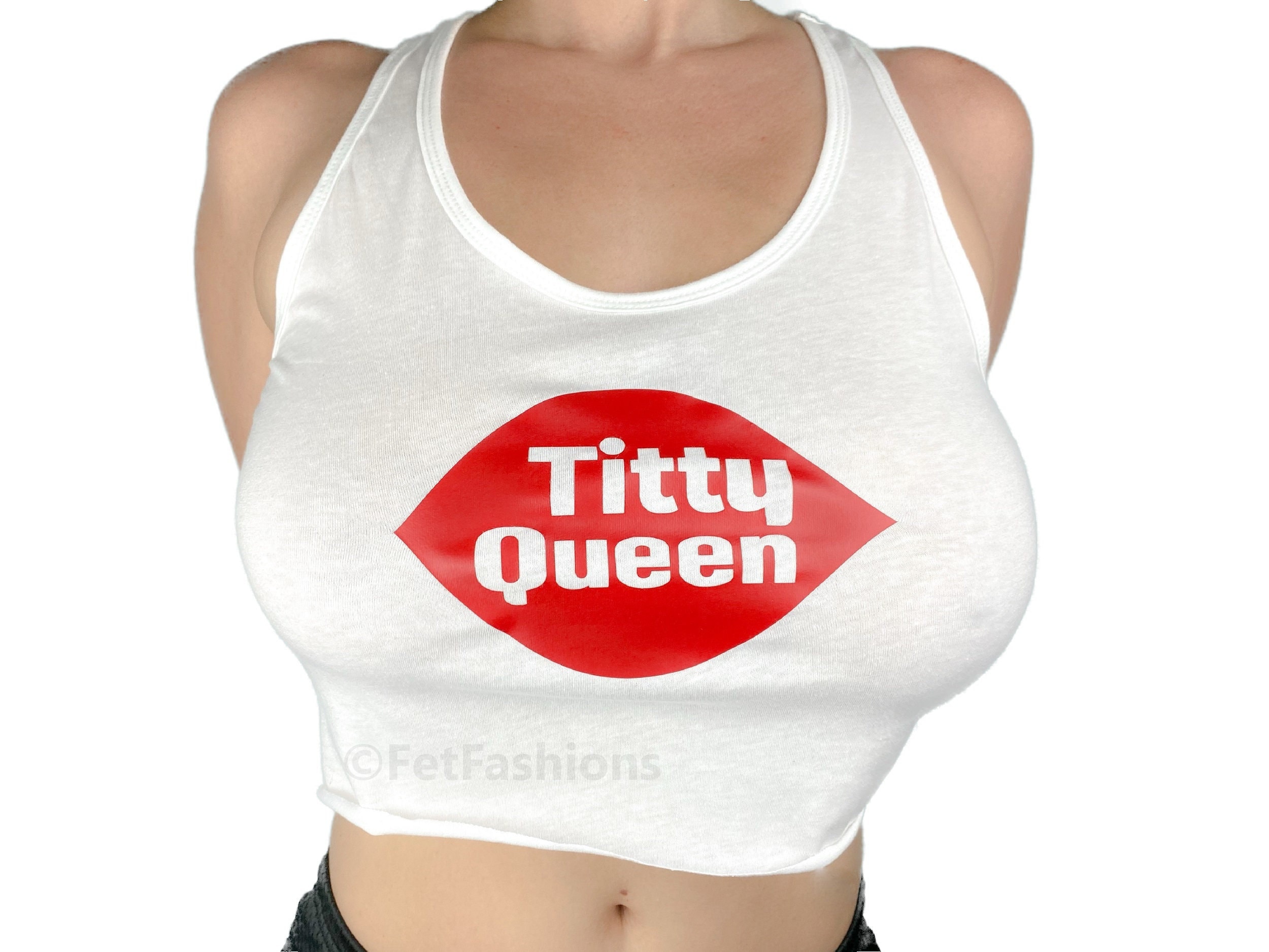 Big Boobs Busty Shirt Crop Top Ice Cream Parody Slutty Clothing Titty Queen Crop  Top -  Canada