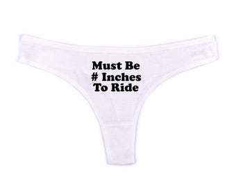 Custom Thong Must Be This Big Funny Underwear Slutty Lingerie