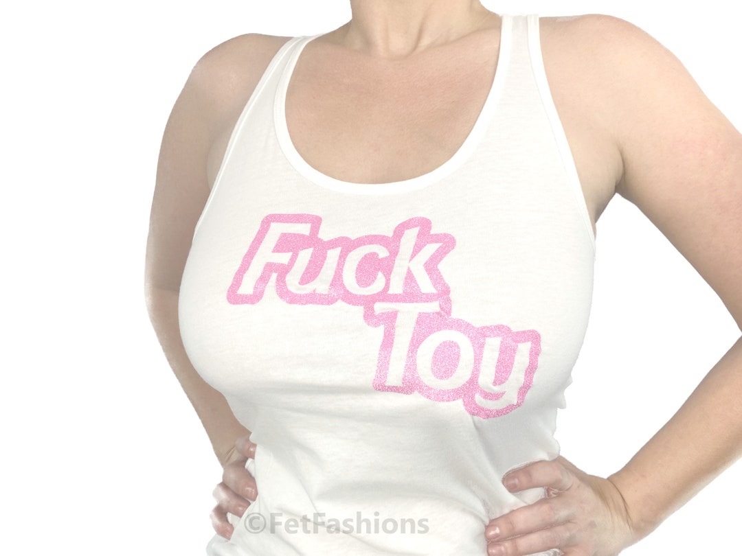 Glitter Slutty Clothing Bimbo Shirt Slut Tank Top Kink Fetish Fck Toy