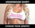 F*cktoy Glitter Underboob Shirt Custom Length Crop Top Slutty Clothing