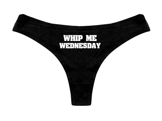 Whip Me Wednesday Thong BDSM Daily Underwear Rope Play Clothing