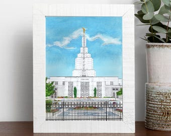 LDS Idaho Falls Tempel Zeichnung