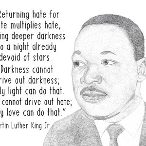 Martin Luther King Jr. Stipple Drawing