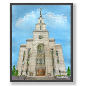 Layton LDS Temple Stipple Drawing