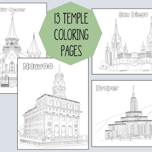 LDS Coloring Pages, LDS temple coloring pages, LDS Primary, General Conference Packet 2023