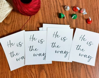 Er ist der Weg Druckkarten: Bibel-Vers Geschenk (Digitaler Download)