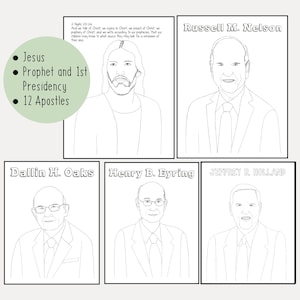 General Conference Coloring pages, LDS Prophet and Apostles, LDS General Conference 2025,  LDS Printable Coloring Pages, LDs Primary