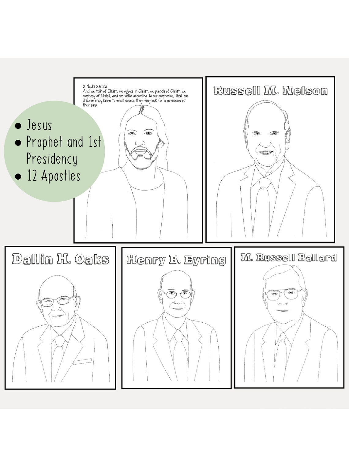 LDS General Conference 2023, LDS Prophet and Apostles, LDS Printable