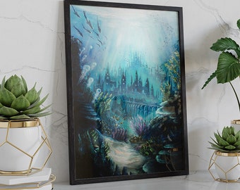 Atlantean Fate - Betoverende onderwatermuurkunstprint op canvas