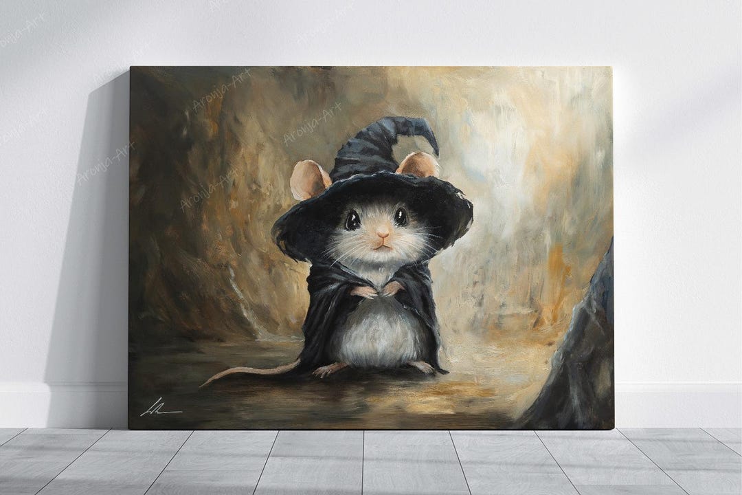 Handmade Wizard Mouse Art Print – Fantasy Painting, Magical Wall Art - Etsy