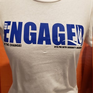 Get Engaged White Relaxed Jersey Fit Tee
