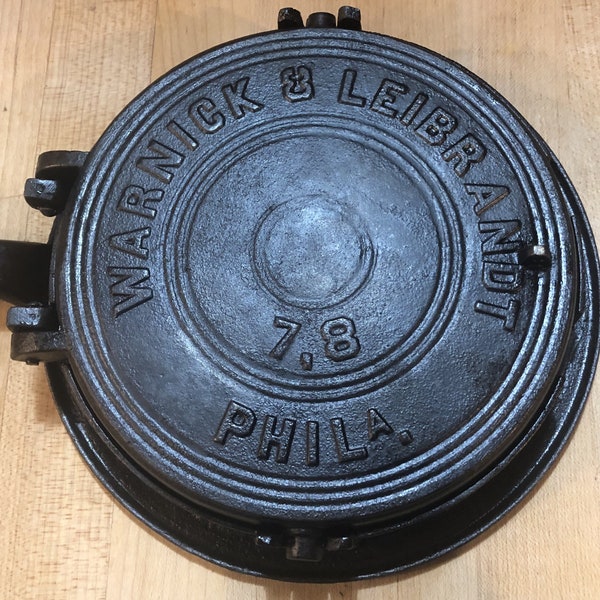 Antique Waffle Iron Etsy