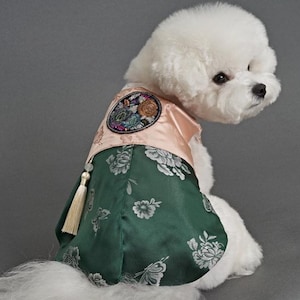 Korean Hanbok Style Dog Outfit Fit for Small to Medium Pets