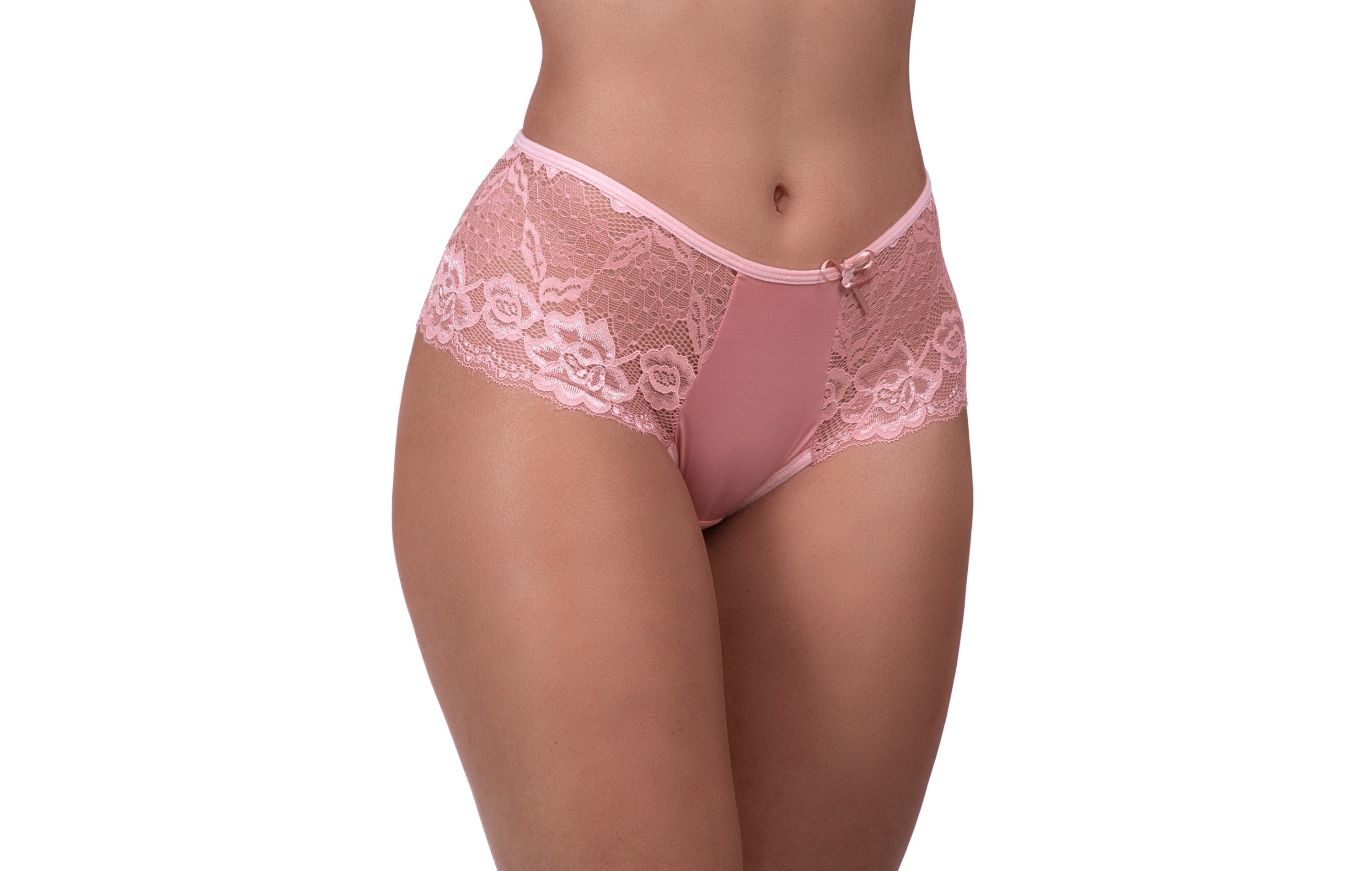 The Original Brief - Pink Heart  Sustainable TENCEL™ Lace Underwear –  Stripe & Stare USA