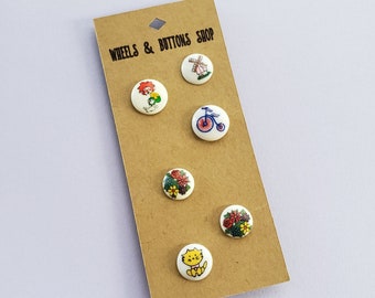 Vintage Plastic Kiddie Buttons ~ 1960s~