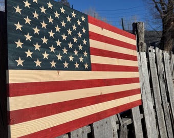 Rustic Wooden American Flag - Rustic Flag, American Flag Wood, Wood Art ...