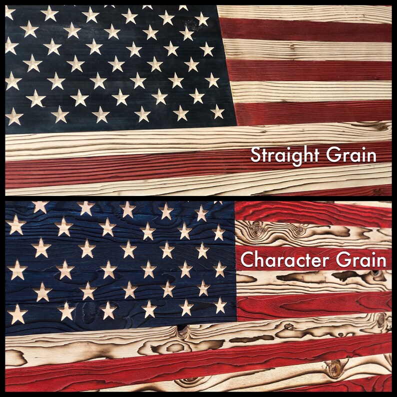 EXTRA LARGE Rustic Wooden American Flag American Flag Wood Etsy