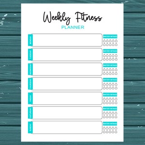 Fitness Planner Printable Bundle Health Trackers Exercise - Etsy