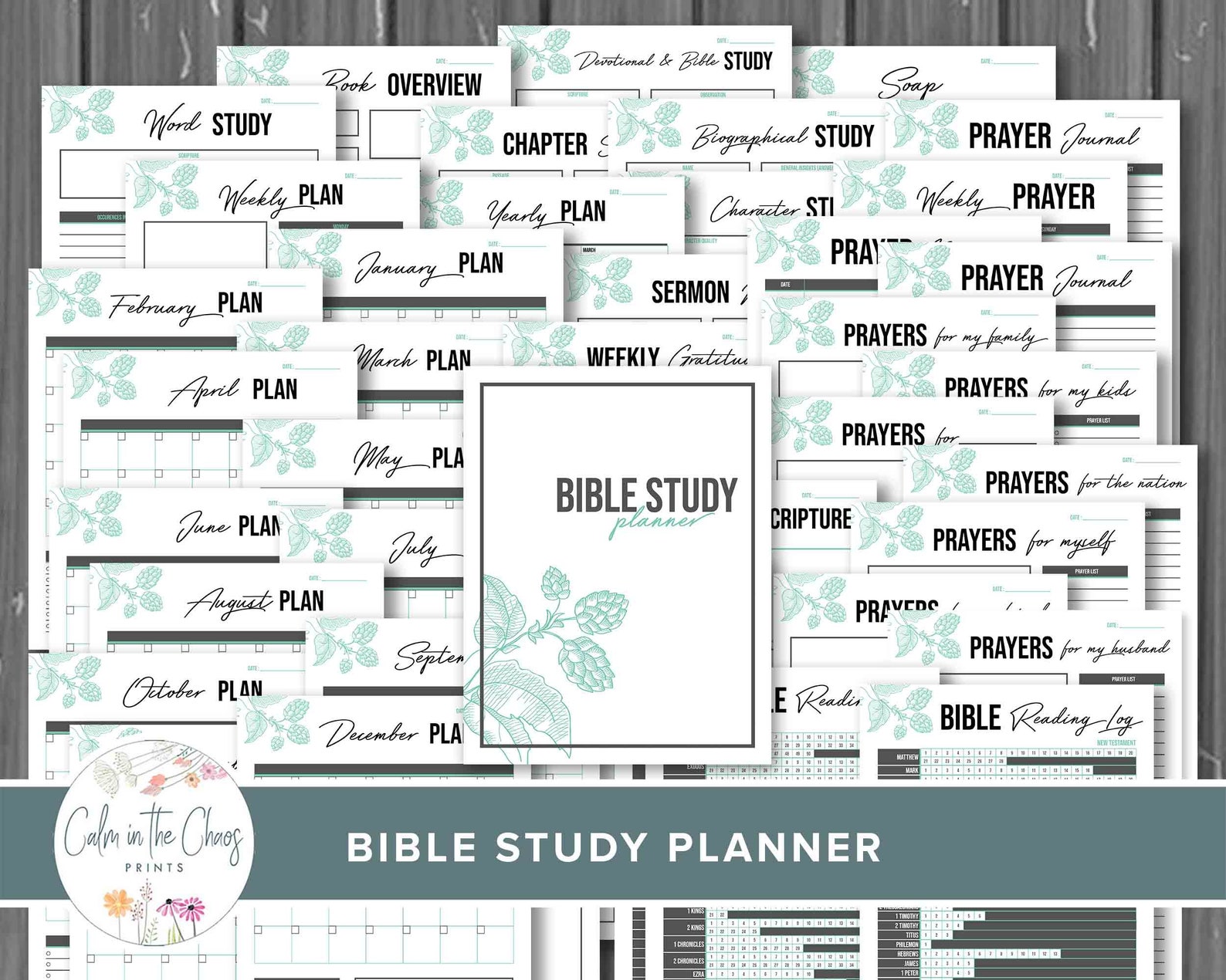 Bible Study Printable Bible Journaling Templates and Prayer Journal ...