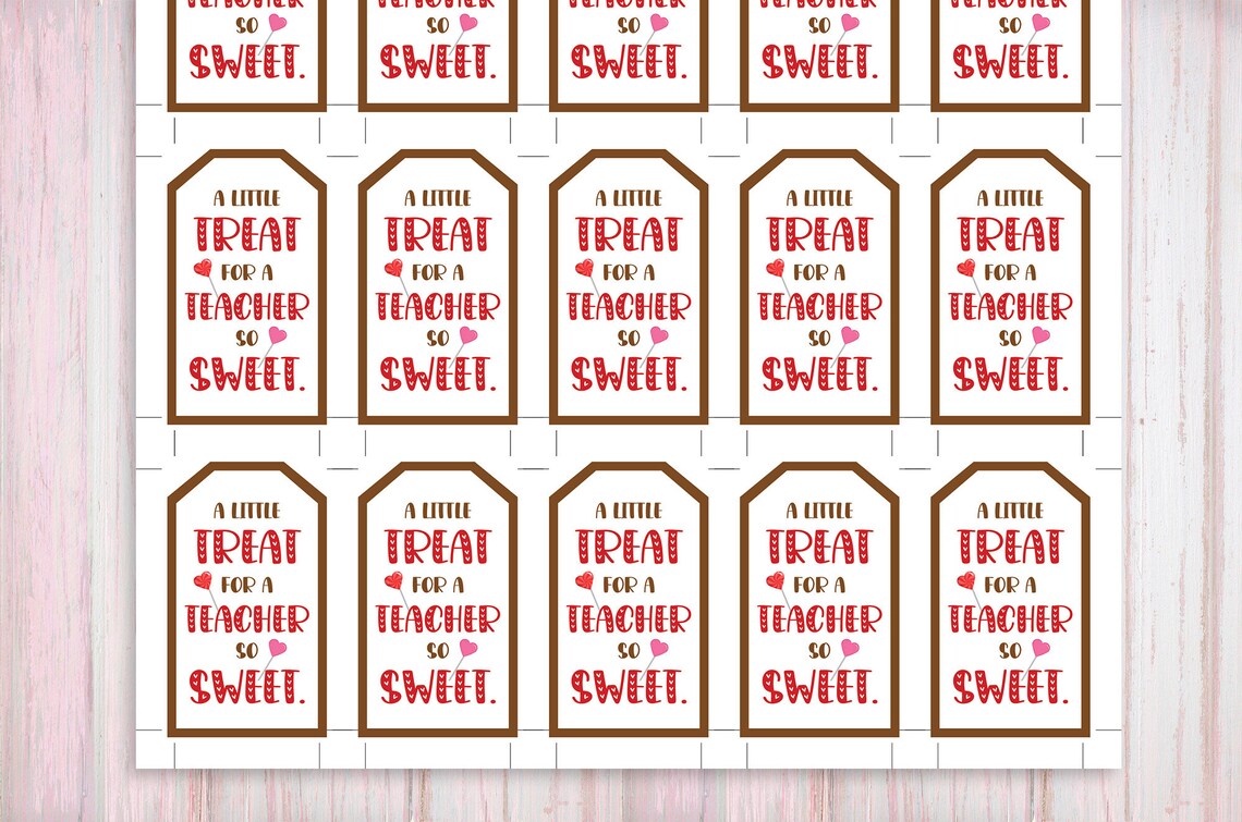 Teacher Appreciation Printables A Little Treat for a Teacher so Sweet ...